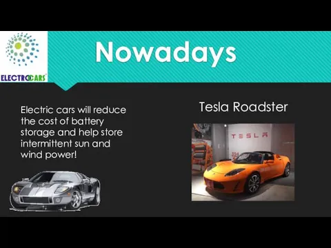 Nowadays Tesla Roadster Electric cars will reduce the cost of