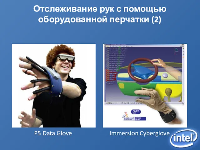 Отслеживание рук с помощью оборудованной перчатки (2) P5 Data Glove Immersion Cyberglove