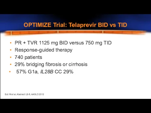 OPTIMIZE Trial: Telaprevir BID vs TID PR + TVR 1125