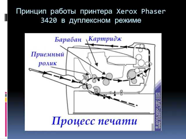 Принцип работы принтера Xerox Phaser 3420 в дуплексном режиме