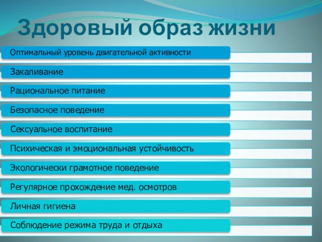 Здоровый образ жизни