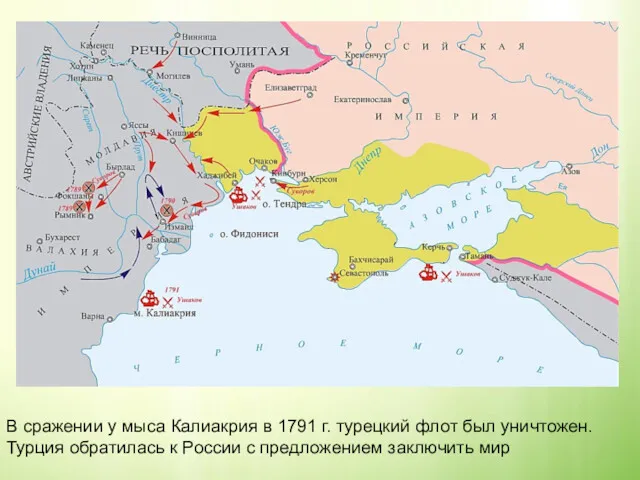 В сражении у мыса Калиакрия в 1791 г. турецкий флот