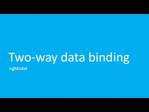 Two-way data binding ngModel