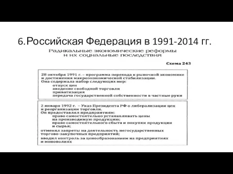 6. Российская Федерация в 1991-2014 гг.