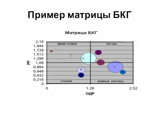 Пример матрицы БКГ