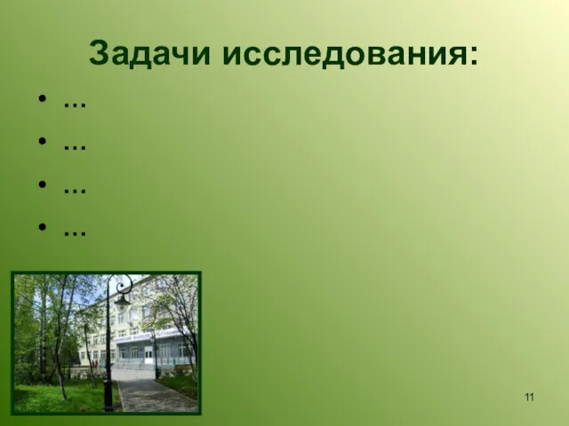 Задачи исследования: … … … …