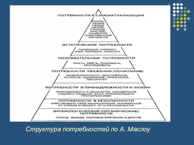 Структура потребностей по А. Маслоу