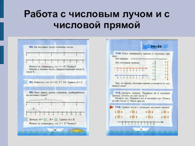 Работа с числовым лучом и с числовой прямой