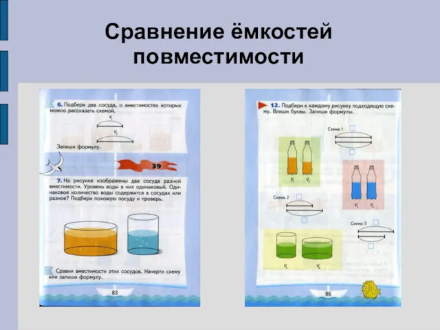 Сравнение ёмкостей повместимости