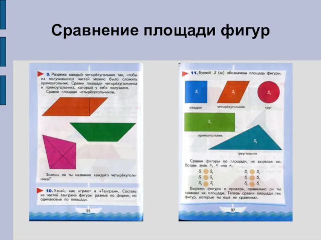 Сравнение площади фигур