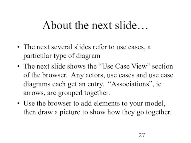 About the next slide… The next several slides refer to