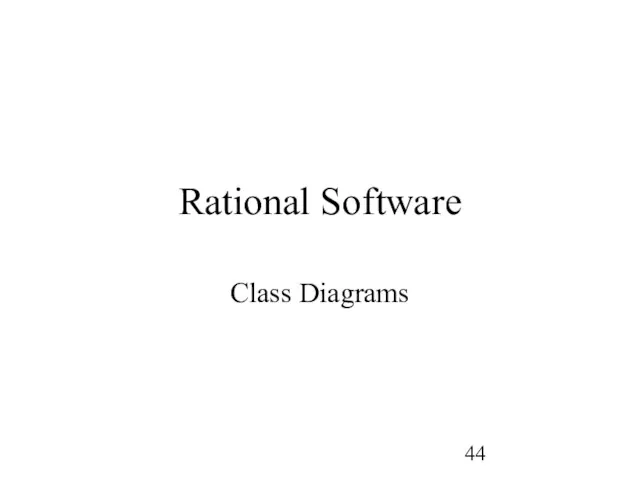 Rational Software Class Diagrams