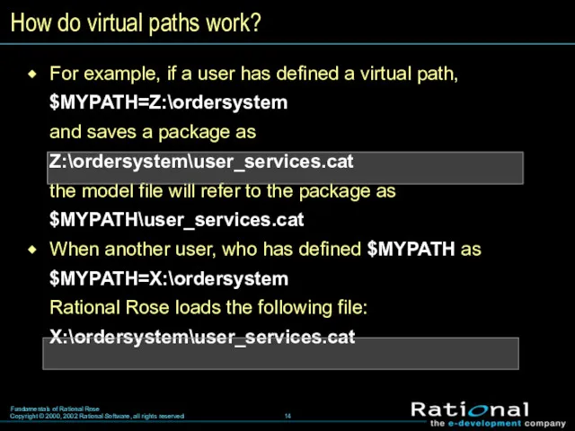 How do virtual paths work? For example, if a user has defined a