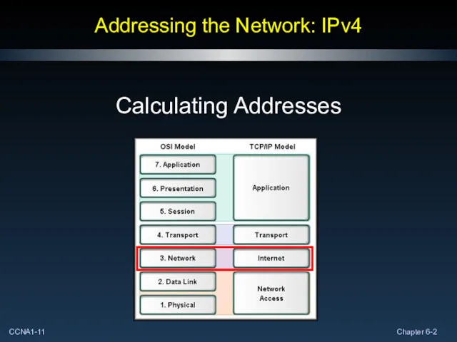 Addressing the Network: IPv4 Calculating Addresses
