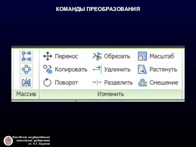 КОМАНДЫ ПРЕОБРАЗОВАНИЯ