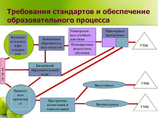 Требования стандартов и обеспечение образовательного процесса