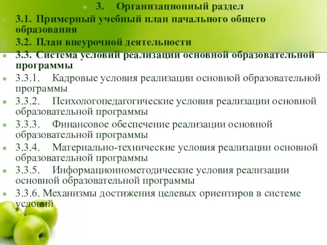 3. Организационный раздел 3.1. Примерный учебный план начального общего образования