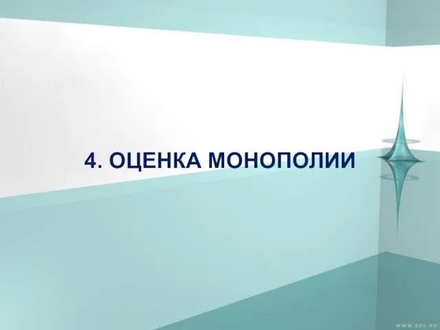 4. ОЦЕНКА МОНОПОЛИИ