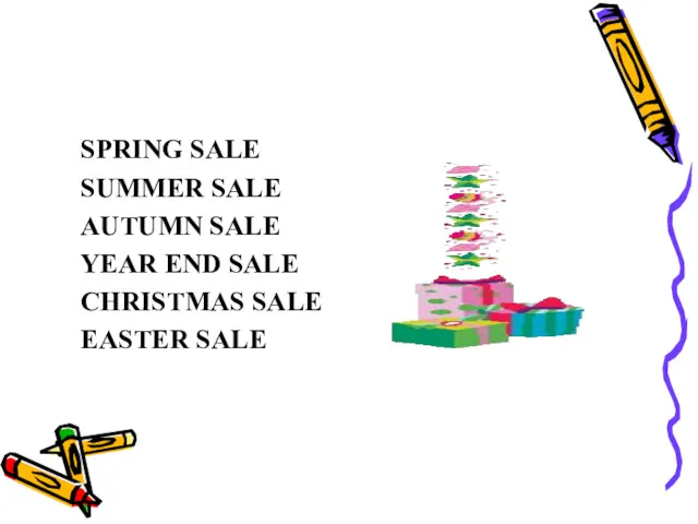 SPRING SALE SUMMER SALE AUTUMN SALE YEAR END SALE CHRISTMAS SALE EASTER SALE