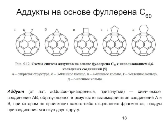 Аддукты на основе фуллерена C60 Аддукт (от лат. adductus-приведенный, притянутый)