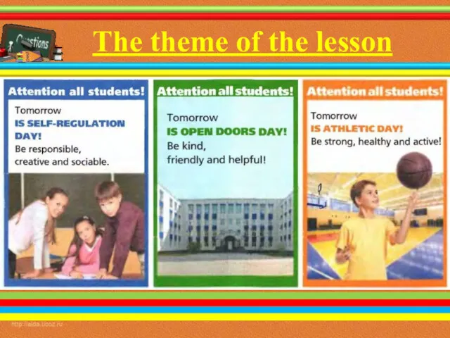 The theme of the lesson