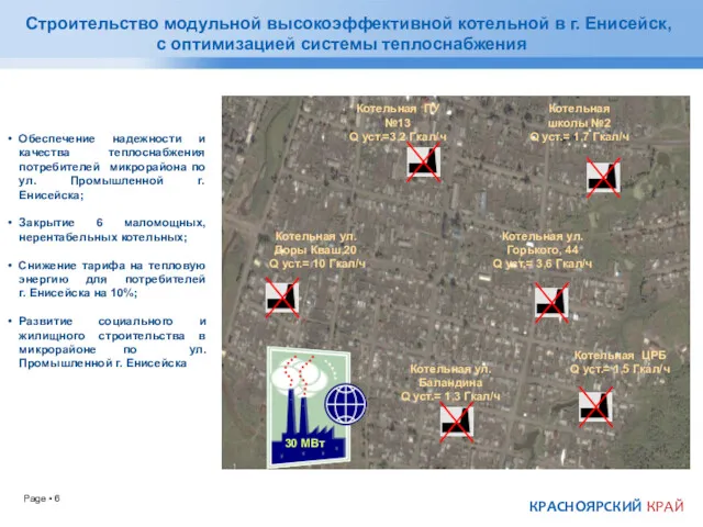 Строительство модульной высокоэффективной котельной в г. Енисейск, с оптимизацией системы