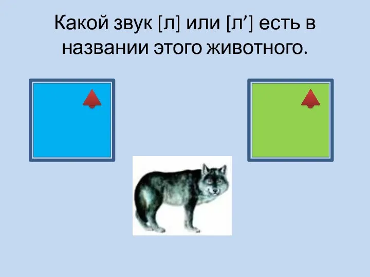 Какой звук [л] или [л’] есть в названии этого животного.