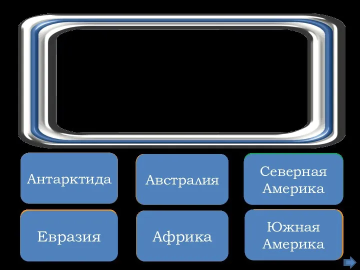 Увы, неверно Евразия Неверно Африка Подумай хорошо Южная Америка Подумай