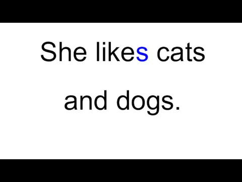 She likes cats and dogs.