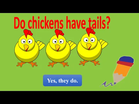 Do chickens have tails? Yes, they do.