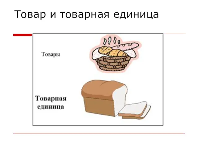 Товар и товарная единица