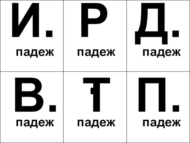 И. Р. Д. В. Т. П. падеж падеж падеж падеж падеж падеж