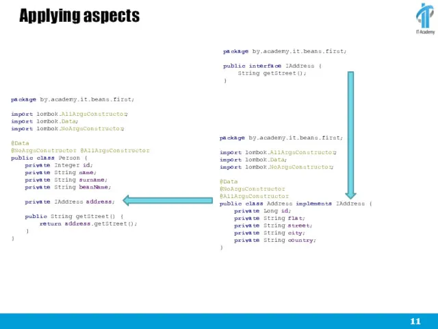 package by.academy.it.beans.first; import lombok.AllArgsConstructor; import lombok.Data; import lombok.NoArgsConstructor; @Data @NoArgsConstructor