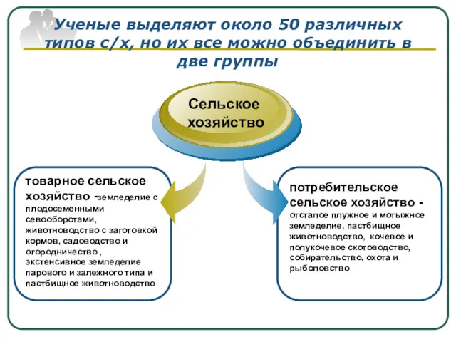 Ученые выделяют около 50 различных типов с/х, но их все