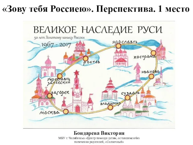 «Зову тебя Россиею». Перспектива. 1 место Бондарева Виктория МБУ г.