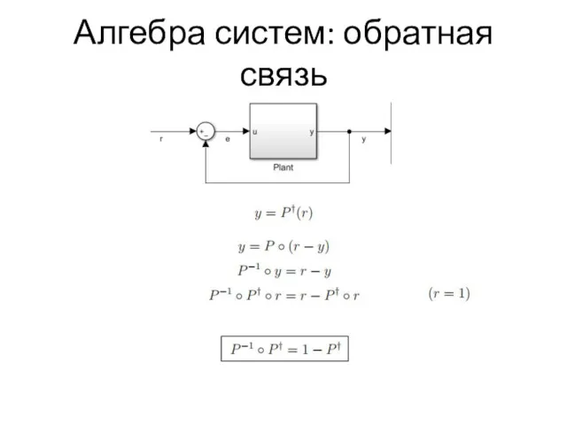 Алгебра систем: обратная связь