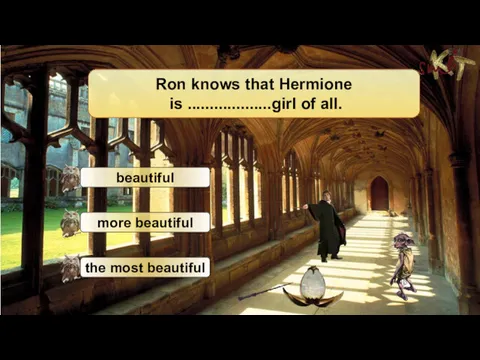 Ron knows that Hermione is ...................girl of all.