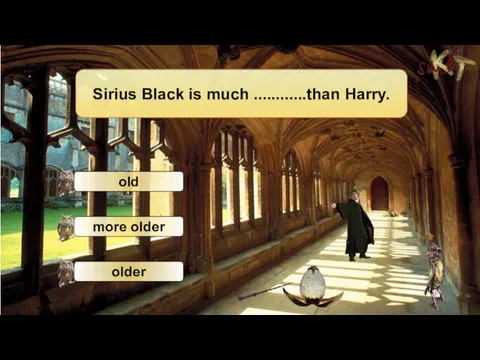 Sirius Black is much ............than Harry.