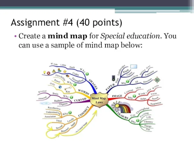 Assignment #4 (40 points) Create a mind map for Special