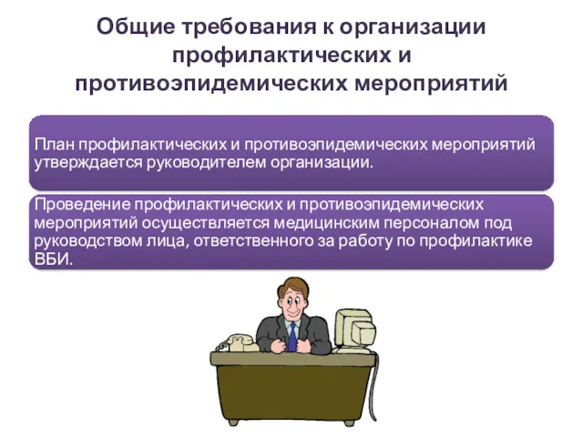 Общие требования к организации профилактических и противоэпидемических мероприятий