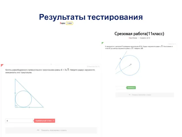 Результаты тестирования