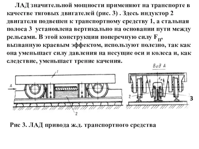 Рис 3. ЛАД привода ж.д. транспортного средства ЛАД значительной мощности