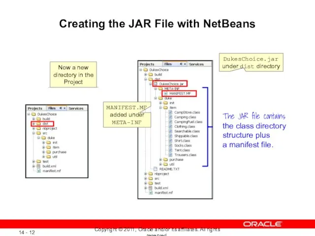 Creating the JAR File with NetBeans Now a new directory