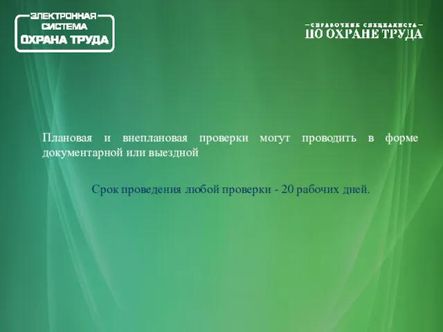 Плановая и внеплановая проверки могут проводить в форме документарной или