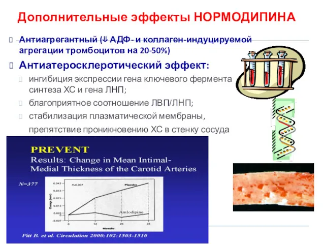 Антиагрегантный (⇓ АДФ- и коллаген-индуцируемой агрегации тромбоцитов на 20-50%) Антиатеросклеротический