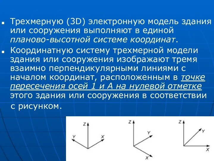 Трехмерную (3D) электронную модель здания или сооружения выполняют в единой