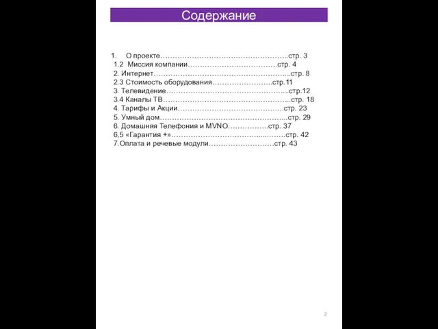 Содержание О проекте……………………………………………..стр. 3 1.2 Миссия компании……………………………….стр. 4 2. Интернет………………………………………………...стр.