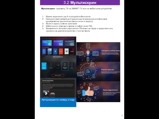 Мультискрин- просмотр ТВ на SMART TV или на мобильном устройстве