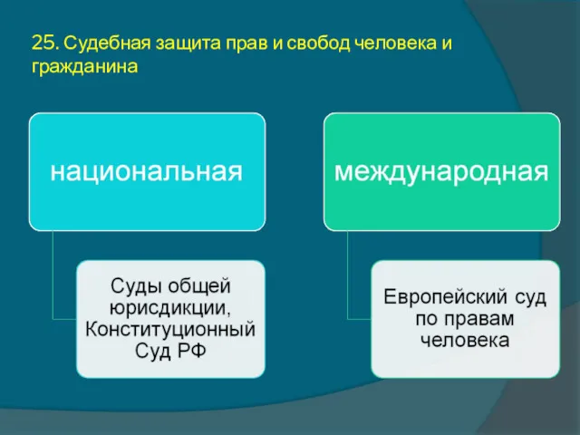 25. Судебная защита прав и свобод человека и гражданина