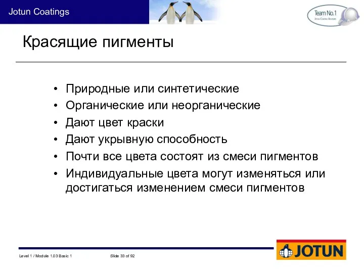 Красящие пигменты Природные или синтетические Органические или неорганические Дают цвет